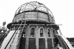 proses pemasangan GRC kubah masjid 6441