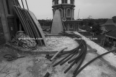 proses pemasangan GRC kubah masjid 6442