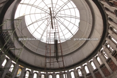 proses pemasangan GRC kubah masjid 6449