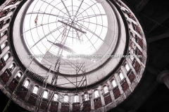 proses pemasangan GRC kubah masjid 6460