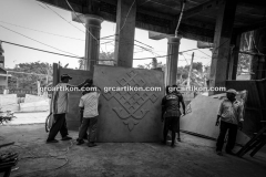 proses pemasangan GRC kubah masjid 6483