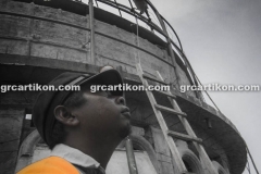 proses pemasangan GRC kubah masjid 7521