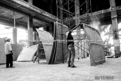 proses pemasangan GRC kubah masjid 7527