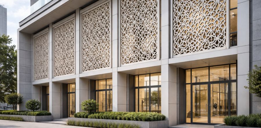 Tren Fasad Bangunan Modern dengan GRC Geometris | Edukasi Arsitektur